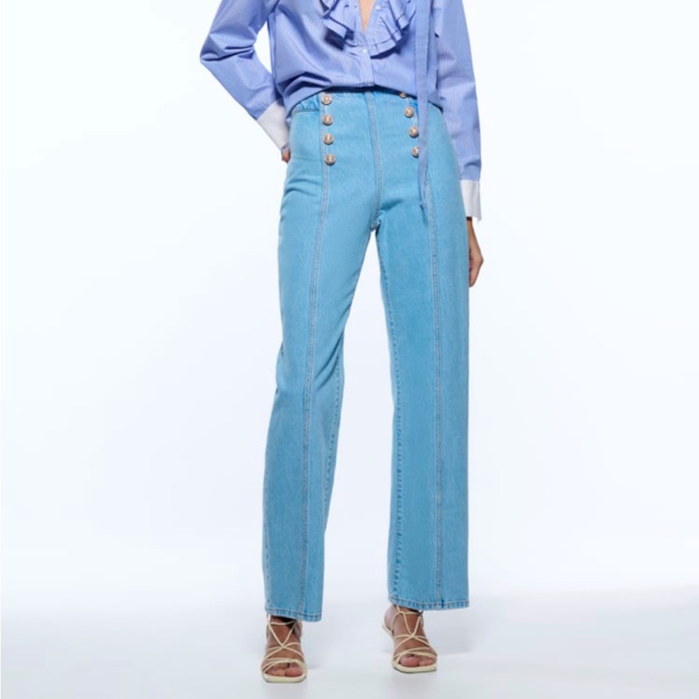 New with tags Zara high waisted light blue jeans size 2